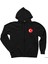 Ay Yıldız Siyah Fermuarlı Kapşonlu Sweatshirt 1