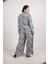 Uzun Double Kol Bağlamalı Gömlek Beli Lastikli Bağlamalı Geniş Paça Pantalon Kadın Yazlık Takım 5