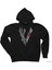 Vikings Blood Logo Siyah Fermuarlı Kapşonlu Sweatshirt 1