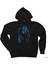 Grim Reaper Kuru Kafa Siyah Fermuarlı Kapşonlu Sweatshirt 1
