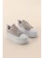 Kadın Yüksek Taban Hafif Rahat Taban Keten Günlük Bağcıklı Kadın Sneaker Spor Ayakkkabı 4