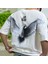 Erkek Baskili Oversizet-Shirt Beyaz 1