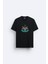 Newcastle United Futbol Takımı Baskılı Bisiklet Yaka Normal Kalıp Siyah Tişört T-Shirt 1