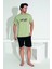 Erkek Şort Tshirt Pijama Takımı 25253 Haki 3