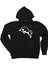 Boğa Siluet Siyah Fermuarlı Kapşonlu Sweatshirt 1