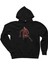 Micheal Jordan 23 Silhouette Siyah Fermuarlı Kapşonlu Sweatshirt 1