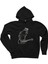 Slash Siluet Guitar Siyah Fermuarlı Kapşonlu Sweatshirt 1
