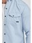 Erkek Mint Slim Fit Dar Kalıp Pamuklu Kot Gömlek 3