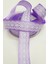 Lila Dantel Desen Baskılı Grogren Kurdele 2,5cm 1