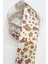 Kahve Çiçek Baskılı Saten Kurdele 4cm 1