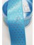 Turkuaz Gümüş Puantiyeli Saten Kurdele 4cm 1