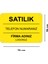 Sarı Satılık Emlak Afişi 70x50cm Yatay 250 gr. Vinil Branda 1