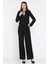 Kadın Dört Düğmeli Blazer Ceket Palazzo Pantolon Ikili Takım P-00016148 1
