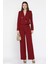 Kadın Dört Düğmeli Blazer Ceket Palazzo Pantolon Ikili Takım P-00016148 1