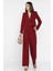 Kadın Dört Düğmeli Blazer Ceket Palazzo Pantolon Ikili Takım P-00016148 2