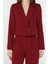 Kadın Dört Düğmeli Blazer Ceket Palazzo Pantolon Ikili Takım P-00016148 4