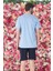 Erkek Şort Tshirt Pijama Takımı 25254 Mavi 2