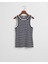 Kadın Lacivert Regular Fit Bisiklet Yaka Çizgili T-Shirt 4200853.433 4