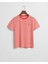 Kadın Turuncu Regular Fit Bisiklet Yaka Çizgili T-Shirt 4200564.651 1