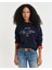 Kadın Lacivert Relaxed Fit Bisiklet Yaka Logolu Sweatshirt 4200595.433 1