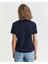 Kadın Lacivert Regular Fit Bisiklet Yaka Logolu T-Shirt 4200277.433 2