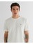 Erkek Krem Regular Fit Bisiklet Yaka T-Shirt 2325149T.113 4