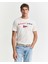 Erkek Krem Regular Fit Bisiklet Yaka Logolu T-Shirt 2003299.130 1