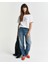 Kadın Krem Relaxed Fit Bisiklet Yaka Logolu T-Shirt 4200594.113 3