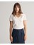 Kadın Beyaz Regular Fit V Yaka T-Shirt 4200750.110 1