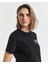 Kadın Siyah Regular Fit Bisiklet Yaka Logolu T-Shirt 4200277.5 5