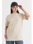 Bej Çizgili Oversize Tişört 4447A 1
