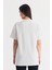 Beyaz Çizgili Oversize Tişört 4447A 5