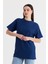 Laci Çizgili Oversize Tişört 4447A 3