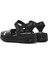 Kadın Siyah Kalın Tabanlı Deri Comfort Sandalet 25SFD321618 5