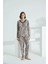 Angelique V Yaka Uzun Kol Kadın Pijama Takım 21500 1