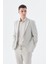 Bej Slim Fit Esnek Kumaş Spor Takım Elbise 2