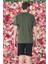 Erkek Şort Tshirt Pijama Takımı 25255 Yeşil 2