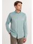 Erkek Slim Fit Dar Kesim Pamuklu Kolay Ütü Yeşil Düğmeli Yaka Gömlek 3
