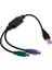 1 Adet USB Erkek Çift Ps2 Dişi Kablo Adaptörü Dönüştürücü Klavye Fare Için Kullanın (Yurt Dışından) 4