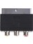 Gümüş Scart - 3 Rca Kompozit Fono Adaptör Dönüştürücü + Giriş / Çıkış Anahtarı (Yurt Dışından) 4