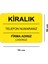 Sarı Kiralık Emlak Afişi 70x50 cm Yatay 250 gr. Vinil Branda 1
