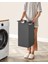 Çamaşır Sepeti 3 Bölmeli, Raflı Çamaşır Sepeti, Çamaşır Kutusu, Oxford Kumaştan Çekilebilir Çamaşır Torbası Çıkarılabilir, Metal Çerçeve, 3 x 38 L, 92,5 x 33 x 72 Cm, Siyah-Gri BLH301G01 3