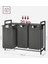 Çamaşır Sepeti 3 Bölmeli, Raflı Çamaşır Sepeti, Çamaşır Kutusu, Oxford Kumaştan Çekilebilir Çamaşır Torbası Çıkarılabilir, Metal Çerçeve, 3 x 38 L, 92,5 x 33 x 72 Cm, Siyah-Gri BLH301G01 4