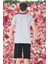 Erkek Şort Tshirt Pijama Takımı 25257 Gri 2
