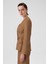 Camel Tek Düğmeli Kadın Blazer Ceket 3