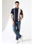 Erkek Çizgili Şerit Detaylı Pamuklu Polo Yaka T-Shirt 1