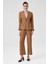 Camel Tek Düğmeli Kadın Blazer Ceket 1