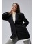 Siyah Oversize Uzun Blazer Ceket 1