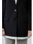 Siyah Oversize Uzun Blazer Ceket 4