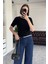Renk Detay Triko Tshirt- Siyah 3